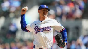 Texas Rangers starting pitcher Tyler Mahle throws against the Minnesota Twins during the first inning of a baseball game Thursday, Sept. 25, 2025, in Arlington. (Julio Cortez/AP)