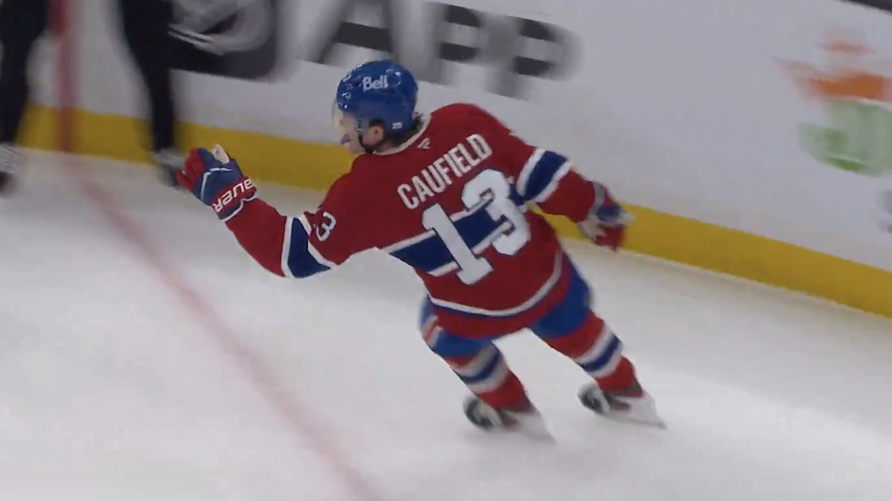 Canadiens’ Caufield buries streaking goal on saucer pass from Matheson