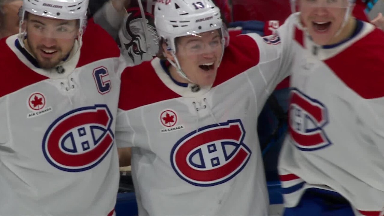 Canadiens’ Caufield converts off feed from Suzuki for go-ahead goal