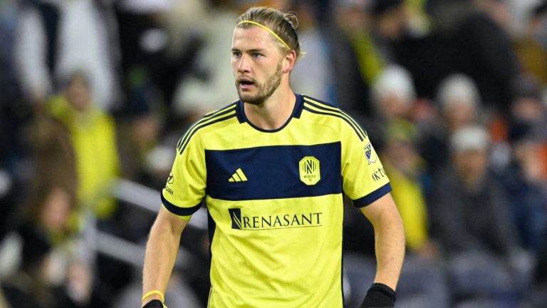 Nashville SC defender Walker Zimmerman during an MLS match against the New England Revolution, Saturday, Feb. 22, 2025, in Nashville, Tenn. (John Amis/AP)