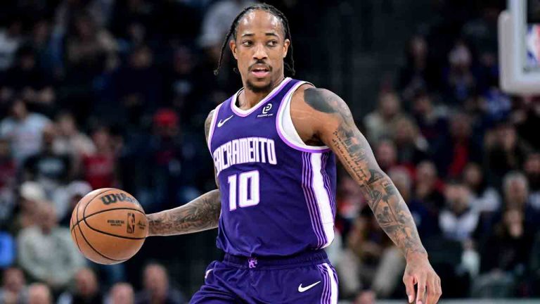 Sacramento Kings forward DeMar DeRozan during a game with the Los Angeles Clippers of an NBA basketball game Tuesday, Dec. 30, 2025, in Inglewood, Calif. (Wally Skalij/AP)
