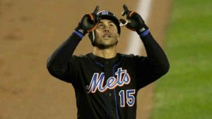 New York Mets' Carlos Beltran celebrates his two-run home run during the first inning of the Major League Baseball game against the San Diego Padres Tuesday, Aug. 21, 2007 at Shea Stadium in New York. (Seth Wenig/AP)