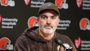 Cleveland Browns head coach Kevin Stefanski speaks at a news conference after an NFL football game against the Cincinnati Bengals, Sunday, Jan. 4, 2026, in Cincinnati. (Joshua A. Bickel/AP)