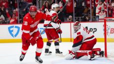 Hurricanes upset with non-call in OT loss to Red Wings