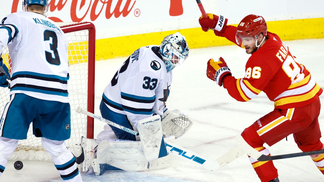 Farabee scores winner vs. Sharks, Flames end five-game skid - Sportsnet.ca