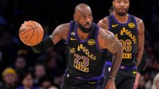 Lakers’ LeBron James tears up during tribute video in Cleveland