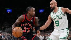 Short-handed Raptors hang tough in loss to Celtics