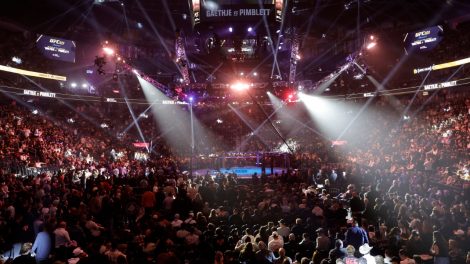 A-view-of-the-crowd-and-cage-during-a-UFC-event