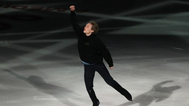 Ilia Malinin skates during the "Making Team USA" performance at the U.S. Figure Skating Championships, Sunday, Jan. 11, 2026, in St. Louis. (Jeff Roberson/AP)