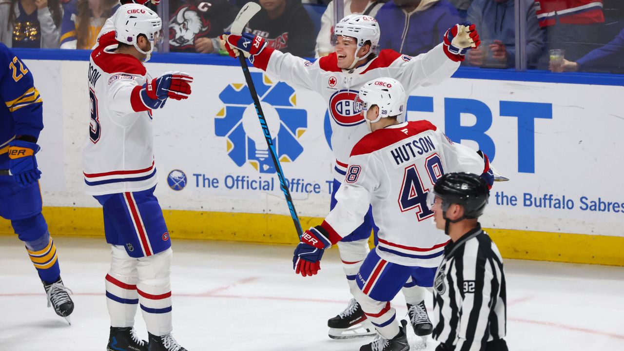 Cole Caufield scores twice, leads Canadiens to win over Sabres
