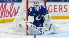 Canucks pull Kevin Lankinen in first period after three quick Sharks goals