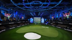 The SoFi Center is seen ahead of the inaugural match of the TMRW Golf League, between New York Golf Club and The Bay Golf Club, Tuesday, Jan. 7, 2025, in Palm Beach Gardens, Fla. (Rebecca Blackwell/AP)
