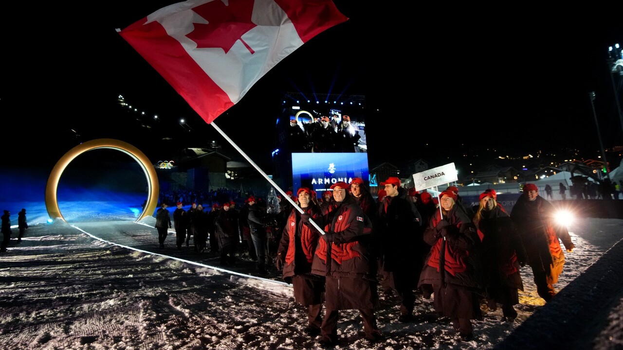 Canada walks out to huge roars from Olympic crowd at opening ceremony