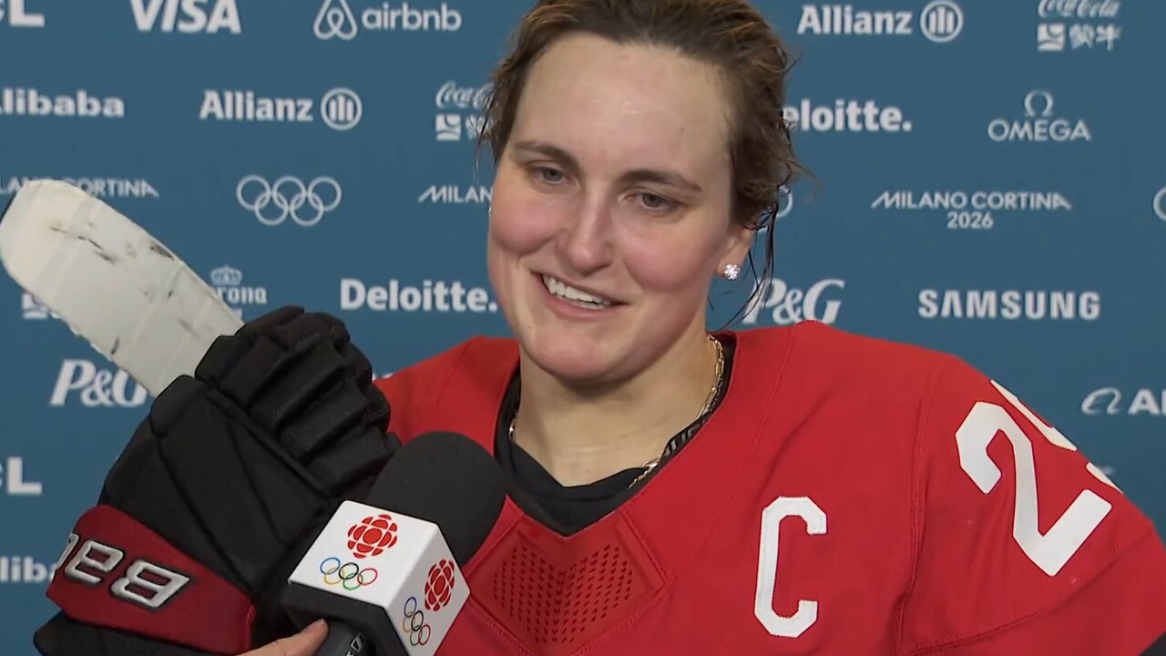 ‘They were pretty fired up’: Poulin on how team reacted to record goal