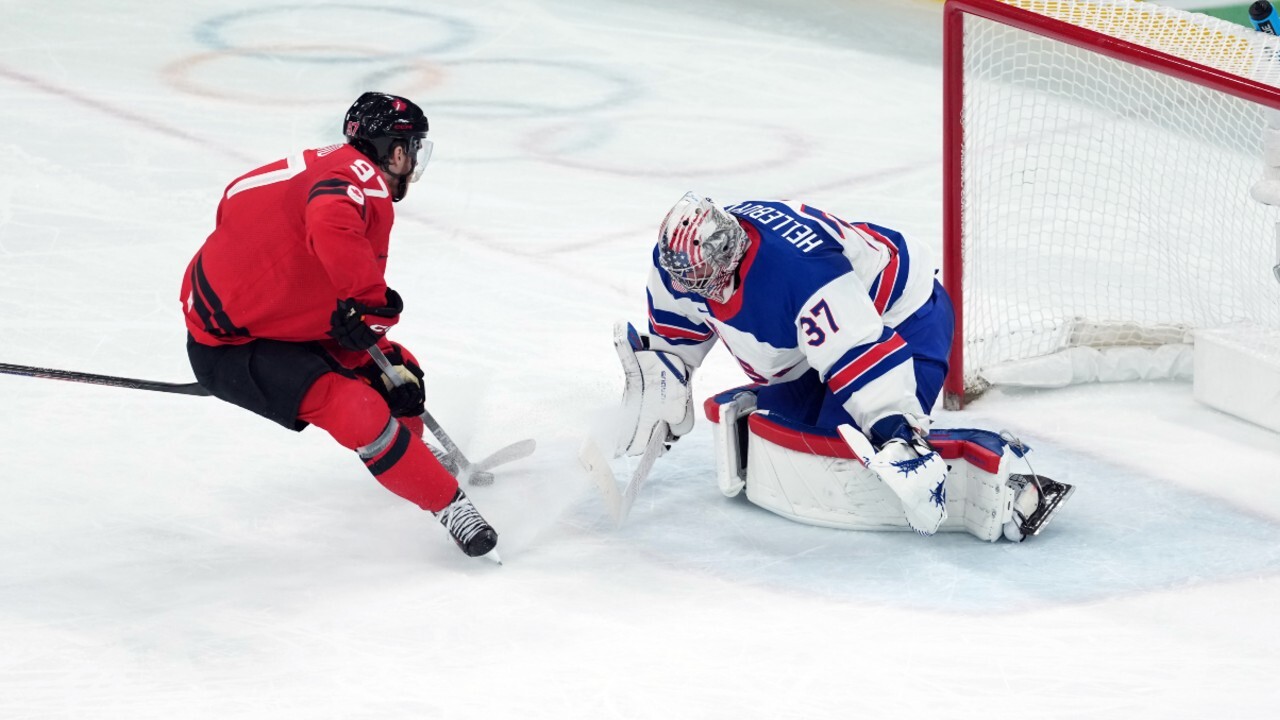 Canada’s McDavid denied by USA’s Hellebuyck on breakaway chance