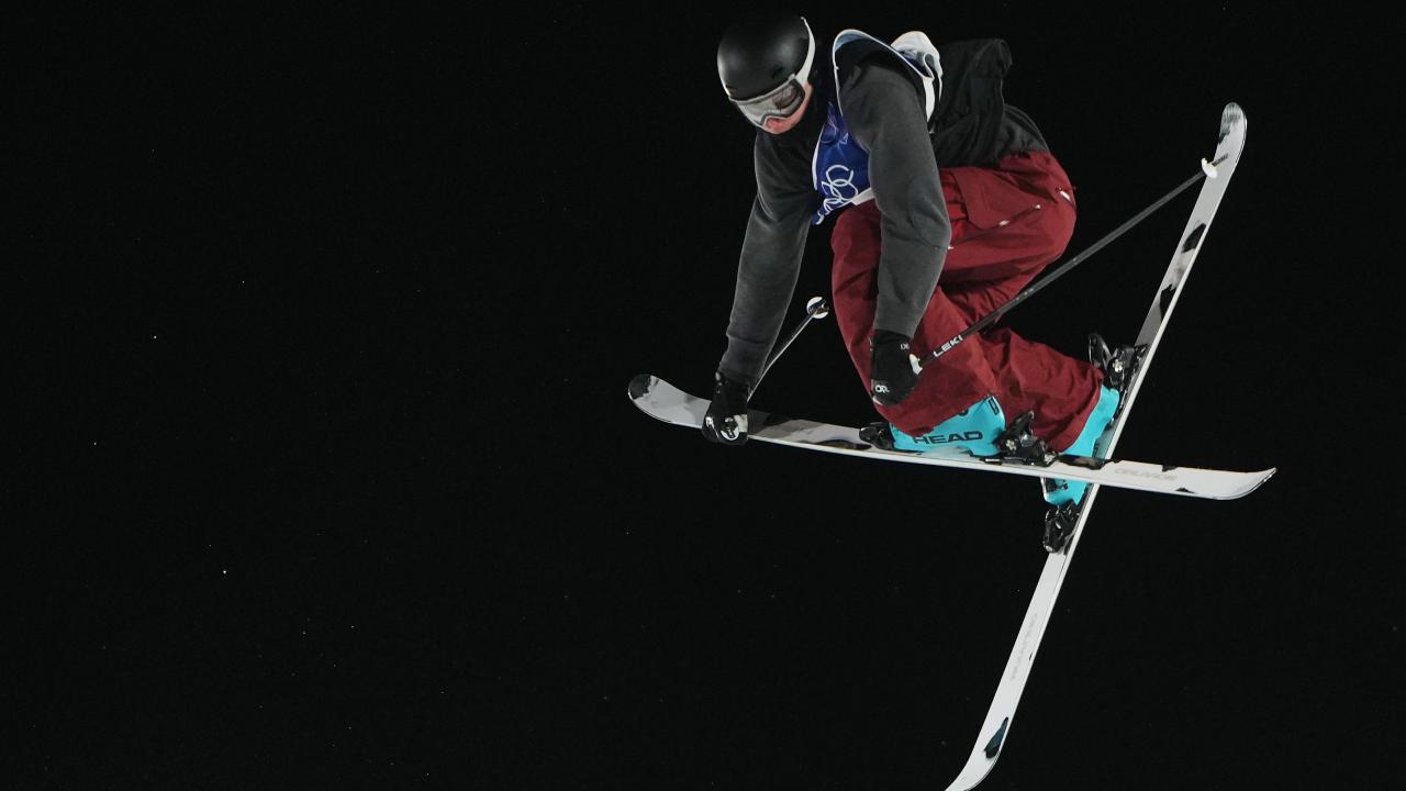 Canada's Evan McEachran competes during the men's freestyle skiing big air qualifications at the 2026 Winter Olympics, in Livigno, Italy, Sunday, Feb. 15, 2026. (AP Photo/Lindsey Wasson)