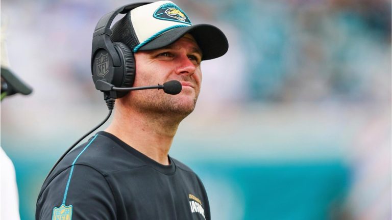 Jacksonville Jaguars offensive coordinator Press Taylor walks the sideline during an NFL football game against the Indianapolis Colts, Sunday, Oct. 6, 2024, in Jacksonville, Fla. (AP Photo/Gary McCullough, File)