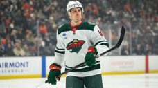 Wild’s Joel Eriksson Ek exits game vs. Mammoth after taking high stick