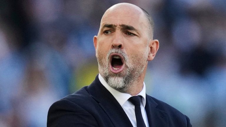 FILE - Juventus' head coach Igor Tudor during the Serie A match between Lazio and Juventus at Rome's Olympic stadium, Saturday, May 10, 2025. (Alfredo Falcone/LaPresse via AP, File)
