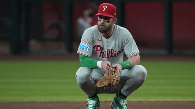 Philadelphia Phillies first base Bryce Harper. (Rick Scuteri/AP)