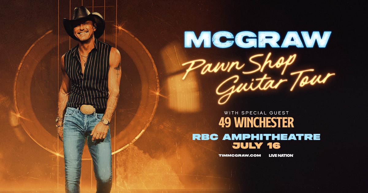 WIN TICKETS Tim McGraw RBC On July 16 2026 Static Social FacebookPR 1200x630 TimMcGraw 2026 Regional 0716 