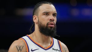 Phoenix Suns forward Dillon Brooks (3) during the first half of an NBA basketball game against the Oklahoma City Thunder, Wednesday, Feb. 11, 2026, in Phoenix. (Rick Scuteri/AP)