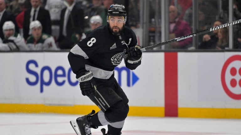 Los Angeles Kings defenceman Drew Doughty during an NHL hockey game against the Minnesota Wild, Saturday, Jan. 3, 2026, in Los Angeles. (Jayne Kamin-Oncea/AP)