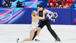 Team Canada's Piper Gilles and Paul Poirier compete in ice dance team event at the Milano Cortina 2026 Olympic Winter Games in Milan on Friday, Feb. 6, 2026.  (Leah Hennel/COC)