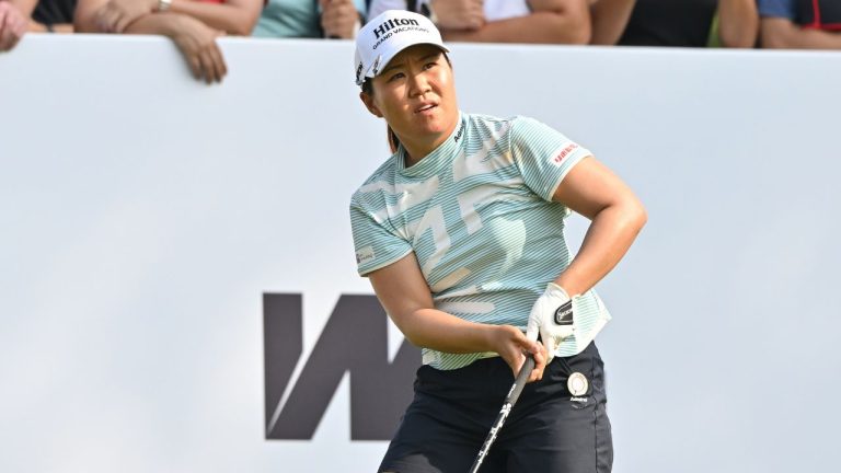 Nasa Hataoka of Japan watches her tee shot on the 1st green during the first round of the LPGA Honda Thailand golf tournament in Pattaya, Thailand, Thursday, Feb. 19, 2026. (Kittinun Rodsupan/AP Photo)