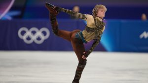 Ilia Malinin of the United States competes during the men's figure skating short program at the 2026 Winter Olympics, in Milan, Italy, Tuesday, Feb. 10, 2026. (Ashley Landis/AP)