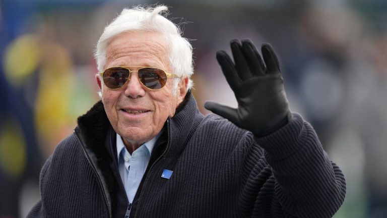 New England Patriots chairman and chief executive officer Robert Kraft looks on before an NFL football game against the New York Jets, Sunday, Dec. 28, 2025, in East Rutherford, N.J. (Frank Franklin/AP)