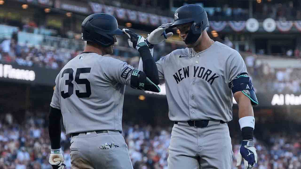 Judge hits second homer as Yankees complete sweep of Giants