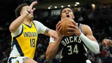 Bucks’ Antetokounmpo sidelined with hyperextended knee, bone bruise