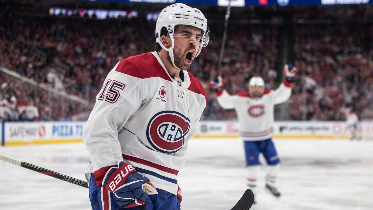 Canadiens score three third-period goals to storm back vs. Sharks