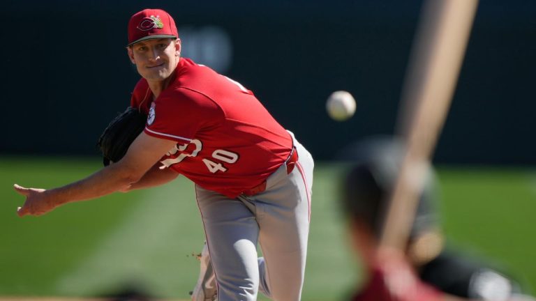 Cincinnati Reds pitcher Nick Lodolo (40) delivers in the second inning during a spring training baseball game against the Chicago White Sox, Wednesday, Feb. 25, 2026, in Phoenix. (Brynn Anderson/AP)