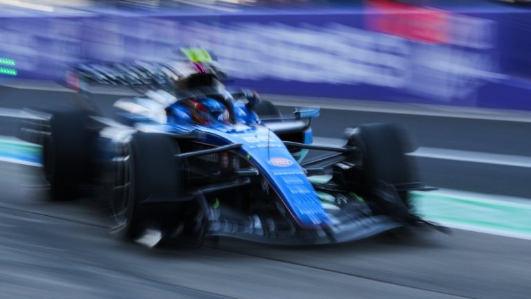 Williams driver Carlos Sainz of Spain drives into the pit during the second practice session of the Japanese Formula One Grand Prix in Suzuka, Japan, Friday, March 27, 2026. (AP Photo/Eugene Hoshiko)