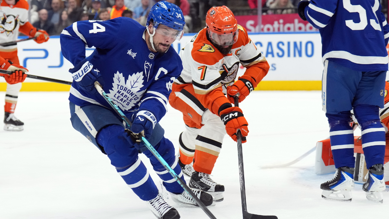 Ducks’ Radko Gudas suspended 5 games for kneeing Maple Leafs’ Auston Matthews