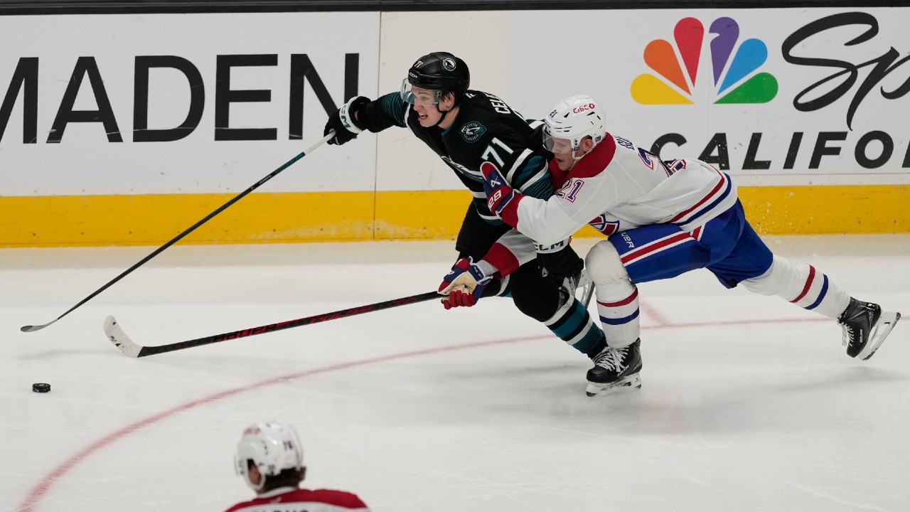 Canadiens fall to Celebrini, Sharks in back-and-forth thriller