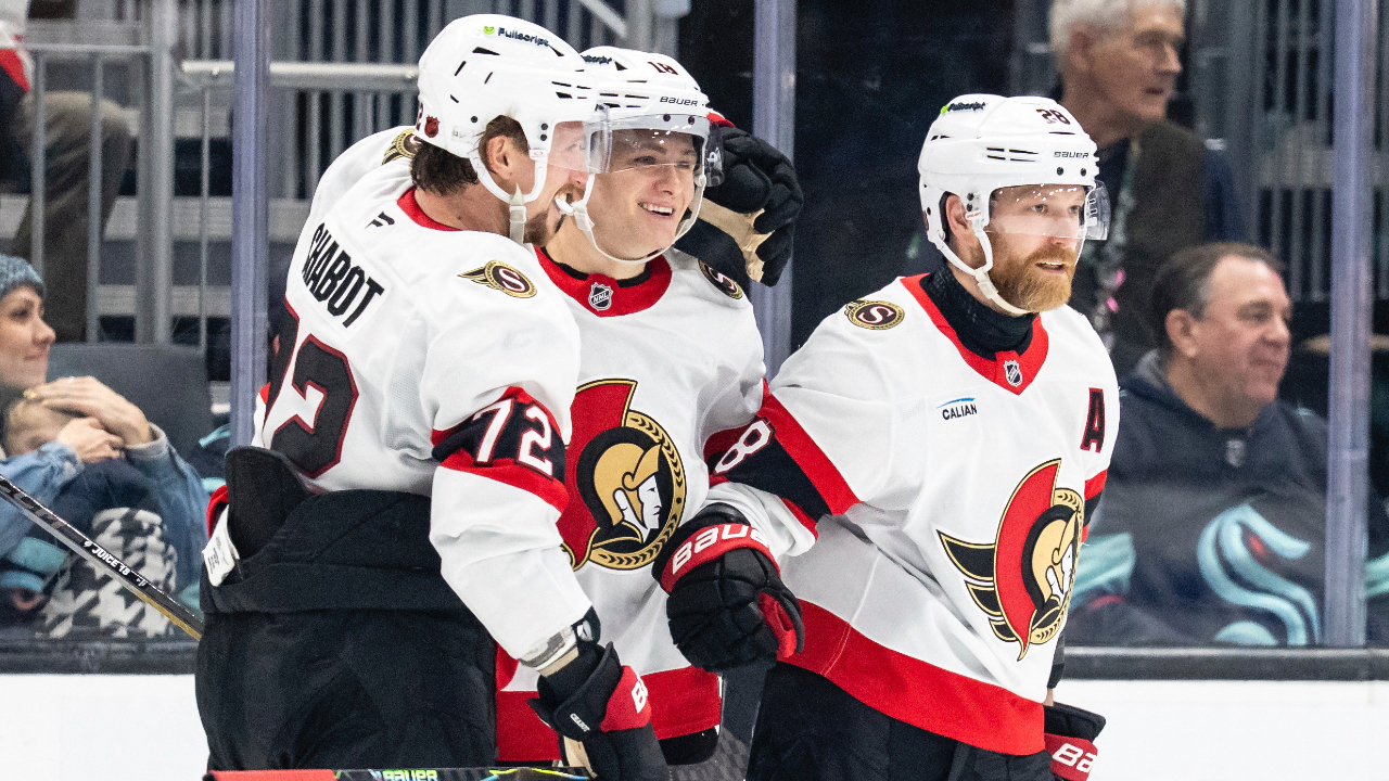 Senators pull away with four-goal spree to beat Kraken