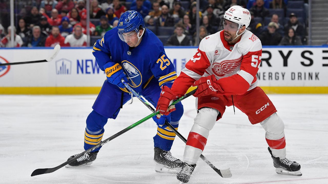 Red Wings score three in first period to top Sabres, stay alive in playoff race