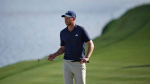 Daniel Berger walks up the 18th fairway during the second round of the Arnold Palmer Invitational at Bay Hill golf tournament Friday, March 6, 2026, in Orlando, Fla. (Matt Slocum/AP)