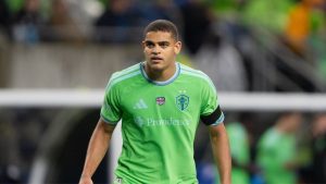 Seattle Sounders forward Osaze De Rosario is pictured during an MLS soccer match against the Colorado Rapids, Sunday, Feb. 22, 2026, in Seattle. (Stephen Brashear/AP)