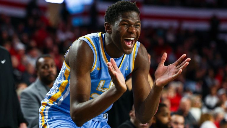 LIU Brooklyn forward Shadrak Lasu reacts during the first half of an NCAA college basketball game against Georgia, Monday, Dec. 29, 2025, in Athens, Ga. (Colin Hubbard/AP Photo)
