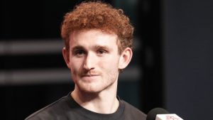 Toronto FC’s latest signing Josh Sargent attends a press conference in Toronto, on Wednesday, March 4, 2026. (Chris Young/CP)