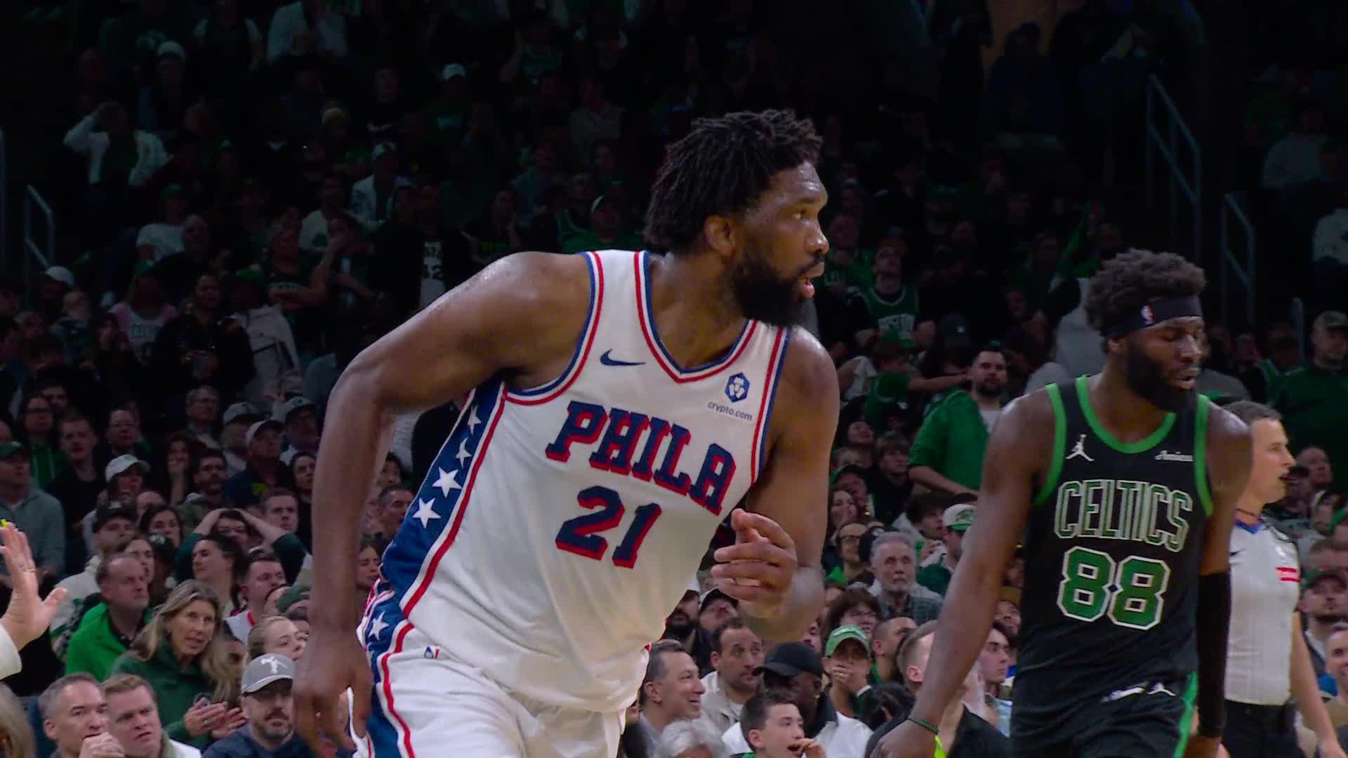 Embiid Knocks Down Deadly Fadeaway To Help Sixers Pull Away From Celtics