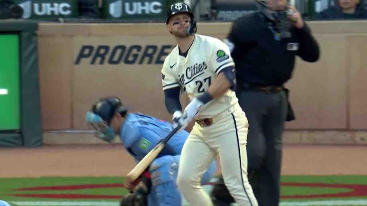 Twins Jeffers Goes Deep For Two Run Homer In Fourth Inning Vs Blue Jays