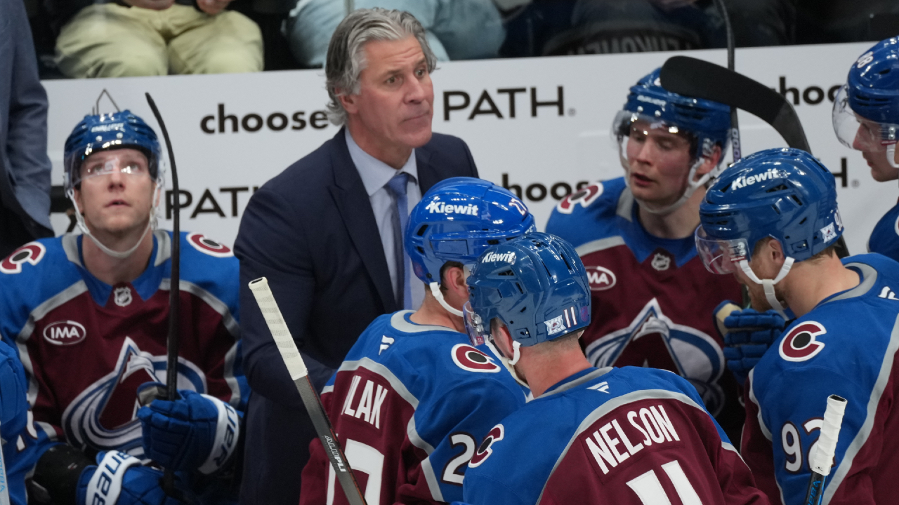 Avalanche’s Jared Bednar taken to hospital after being hit in face with puck