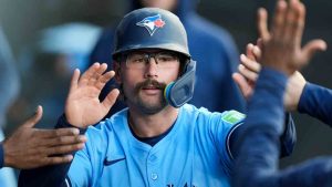 
Blue Jays White Sox Baseball
Toronto Blue Jays' Davis Schneider celebrates after scoring on a single by Bo Bichette during the third inning of a baseball game against the Chicago White Sox, Wednesday, May 29, 2024, in Chicago. (Erin Hooley/AP)