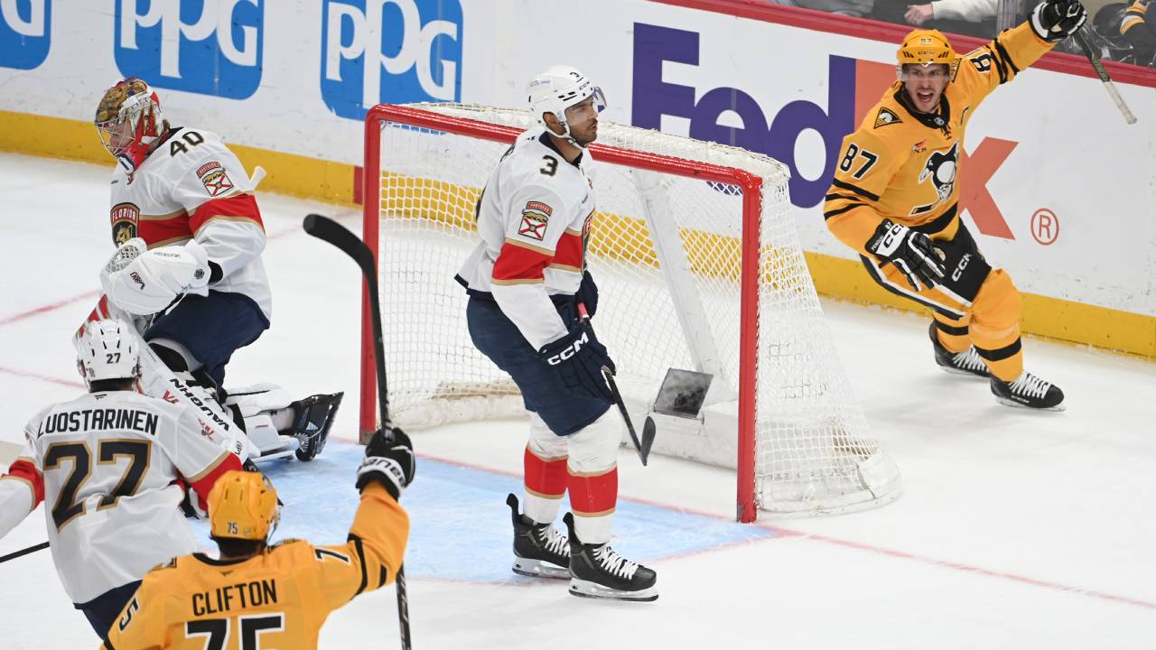 Rakell scores twice, Crosby adds three points as Penguins beat Panthers