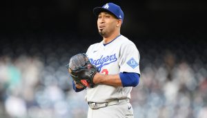Los Angeles Dodgers relief pitcher Edwin Diaz (3) in action during a baseball game against the Washington Nationals, Sunday, April 5, 2026, in Washington. (Nick Wass/AP)